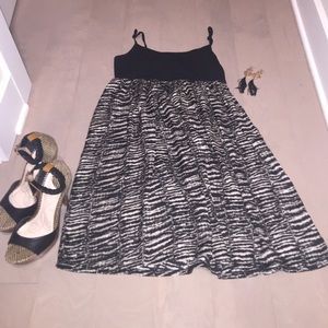 Zebra print silk sun dress