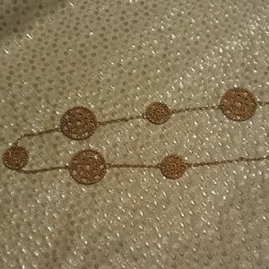 Gold LONG Circle Necklace