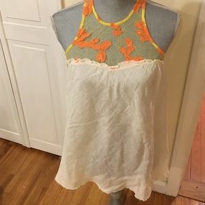 Free People Lace Sequin Tank Top
