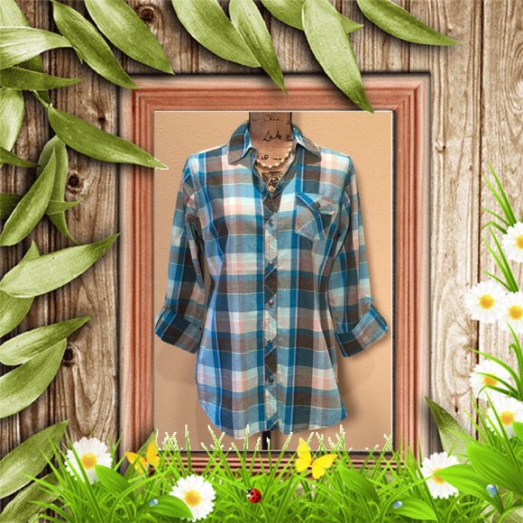 Plaid Button Down Top
