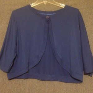 Blue shoulder sweater