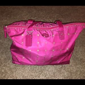 Pink COACH duffle bag!!
