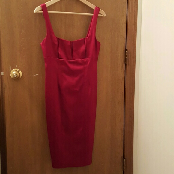 Sz 6 David Meister red sheath dress