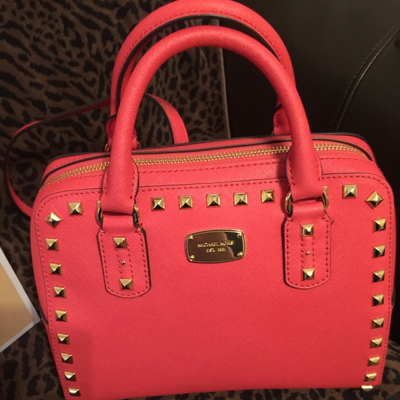 Michael Kors Studded Satchel 👛💋 - Picture 2 of 3