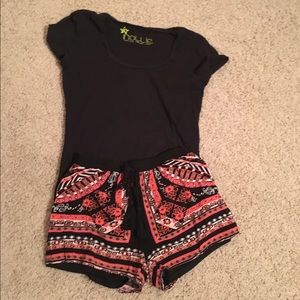 Aztec shorts and black shirt bundle:)