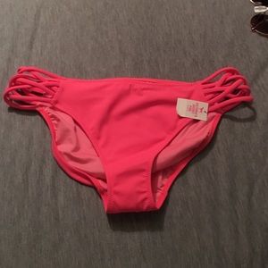 pink Victoria's Secret strappy bikini bottoms