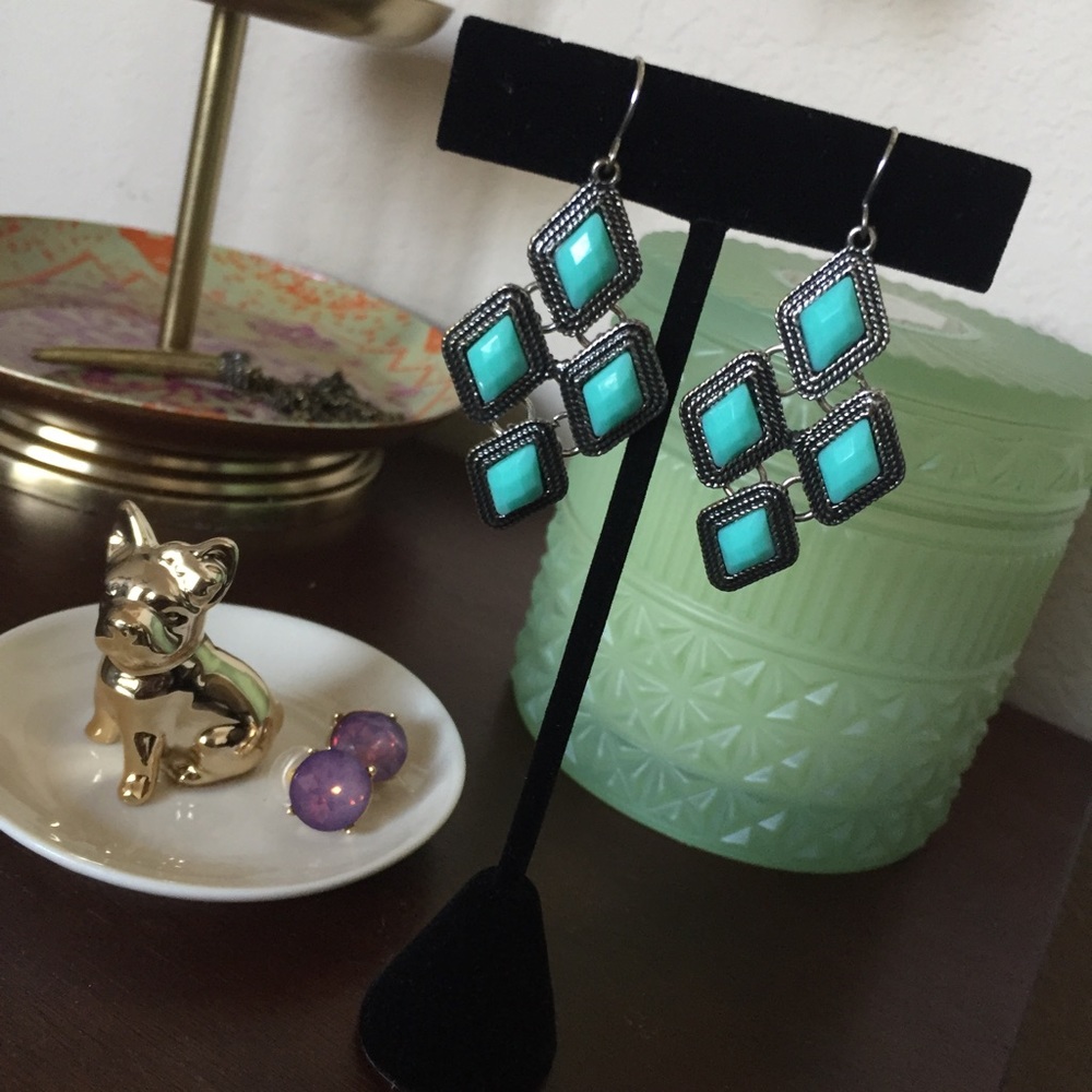 Turquoise chandelier earrings