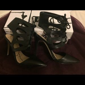 Jessica Simpson black pointed toe heels Size 8.5