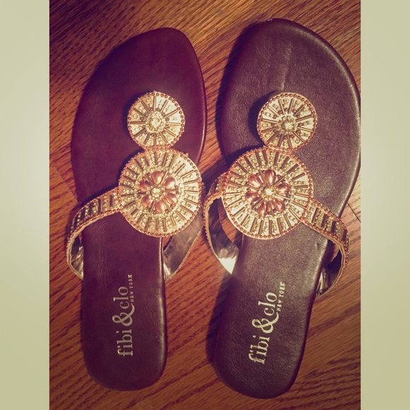 FINAL MARKDOWN Fibi & Clo Boho Beaded Glam Sandals
