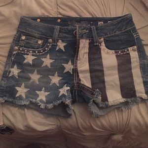 Miss Me american flag shorts
