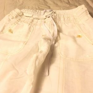 White linen pants