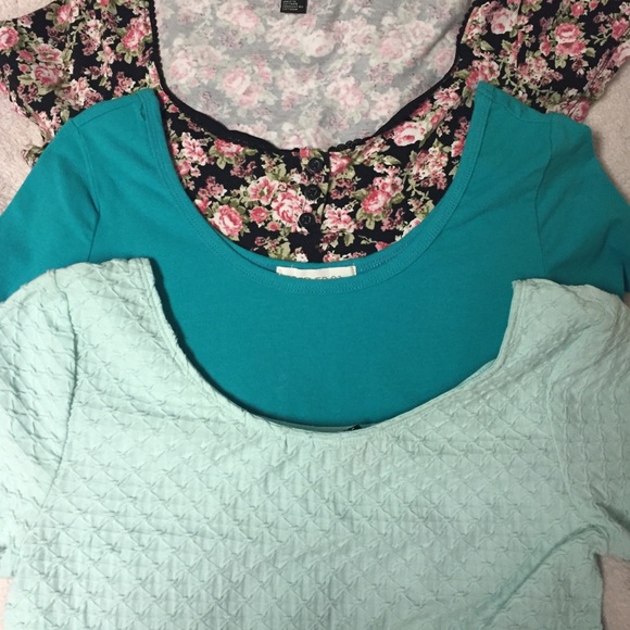 Three crop tops