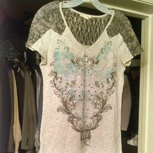 Buckle top with sparkle detail