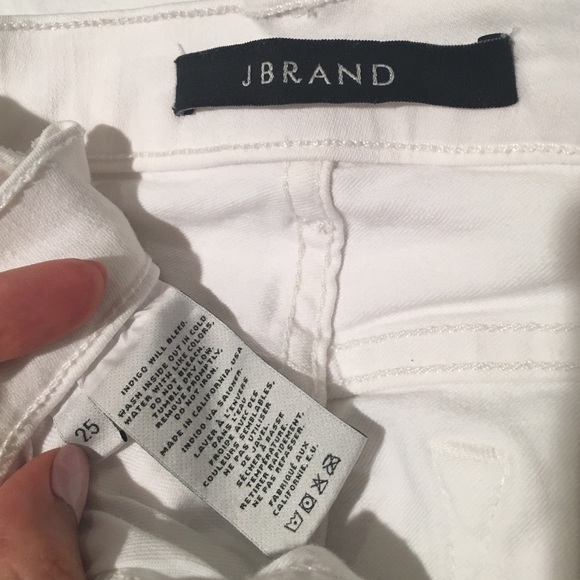 J BRAND skinny leg 811 mid rise jeans sz 25-white - Picture 3 of 5