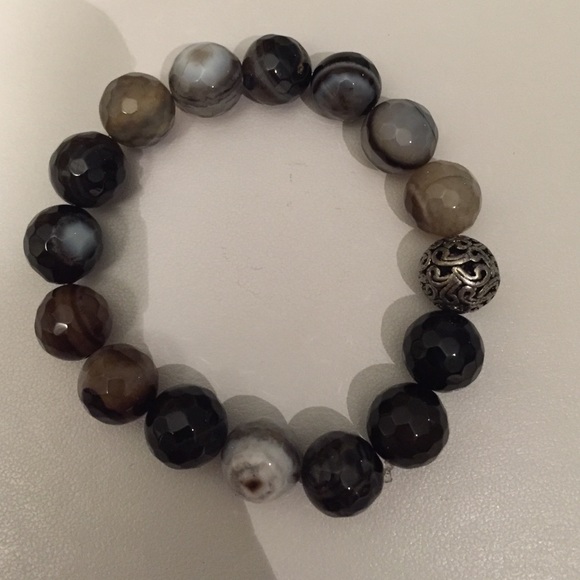 Multi colored glass beaded bracelet
