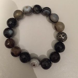 Multi colored glass beaded bracelet