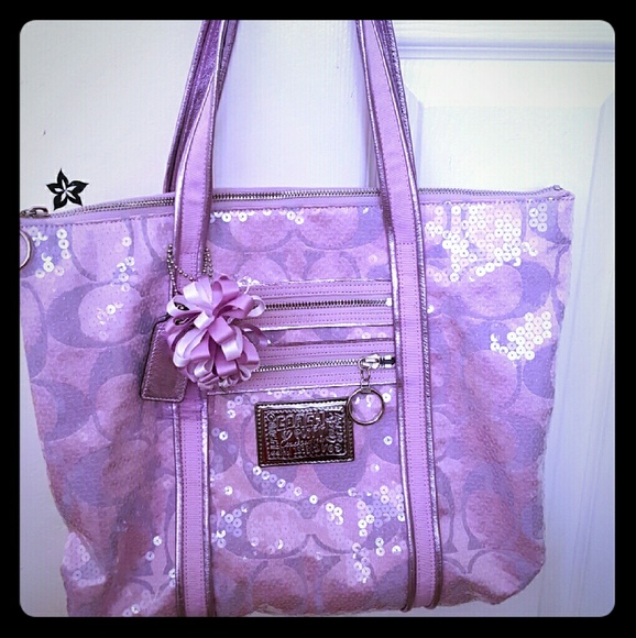 Coach limited lavender sequence tote