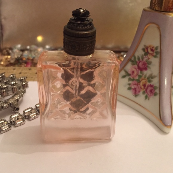 Vintage French Jeweled Perfume Bottle - Picture 2 of 4