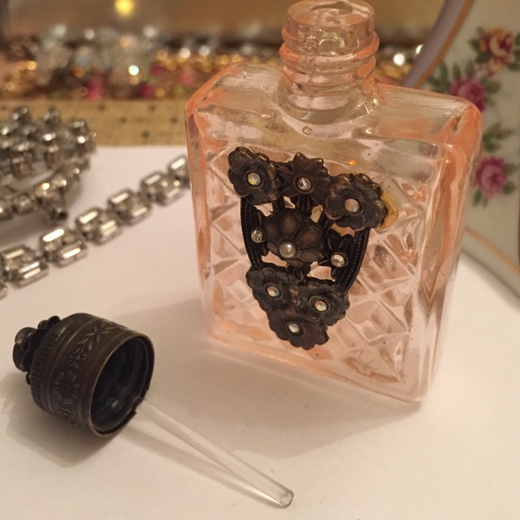 Vintage French Jeweled Perfume Bottle - Picture 4 of 4