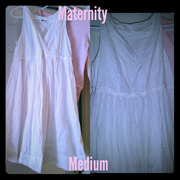 Price drop! MEDIUM white light Maternity Dress.