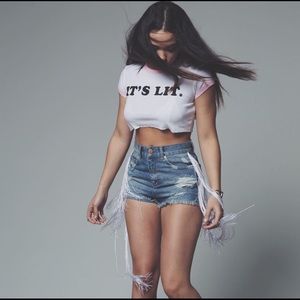 It's lit civil crop tee