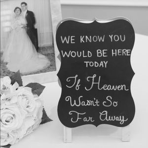 Chalkboard Easel Heaven RIP Dedication - Wedding