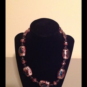Glass bead necklace