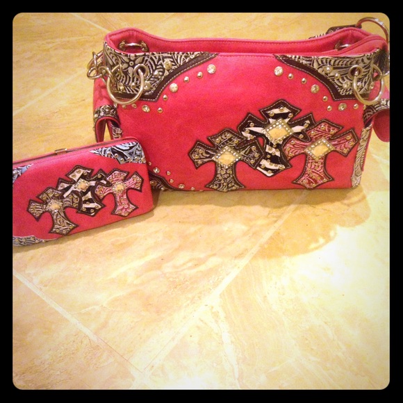 Concealed handgun purse and matching wallet