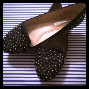 INC Black embellished flats
