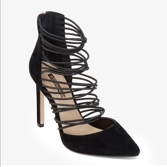 BCBGENERATION black suede strappy pumps - Picture 3 of 4