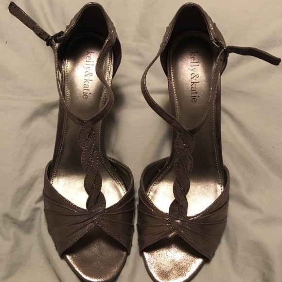 Pewter Kelly and Katie heels