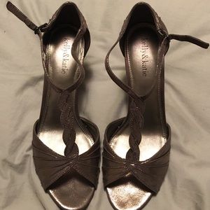Pewter Kelly and Katie heels