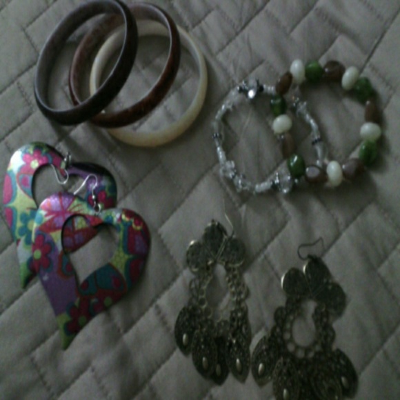 earrings and bracelets