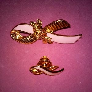 Avon 2 Pink Ribbon Brooches