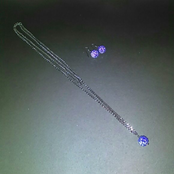 Necklace with matching earrings.