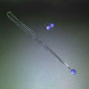 Necklace with matching earrings.