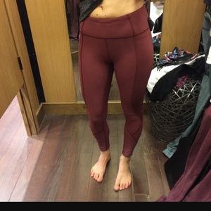 lulu lemon burgundy running tights