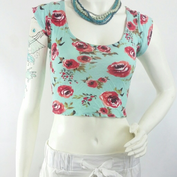 Delia's Lace Turquoise Crop