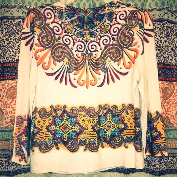 S - Twelve Button Down Rhinestone Sweater - Picture 2 of 4