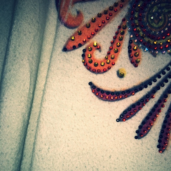 S - Twelve Button Down Rhinestone Sweater - Picture 4 of 4
