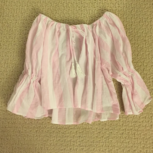 Striped off shoulder crop top - Picture 3 of 4