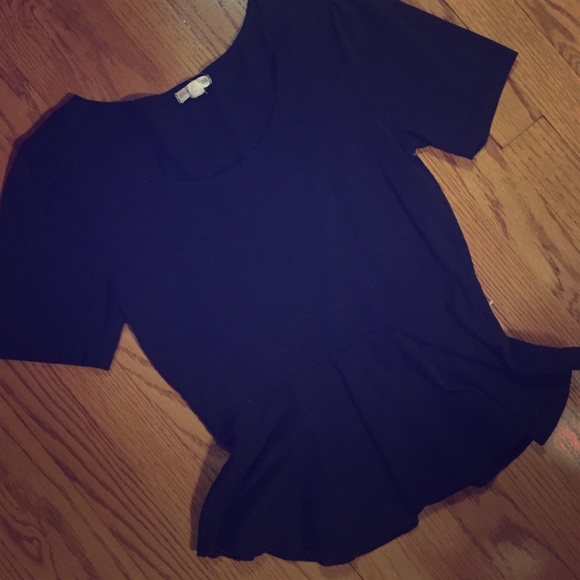 Black Peplum Top