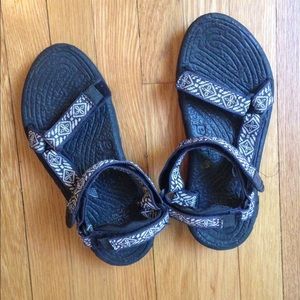 Teva Black and Blue Sandals