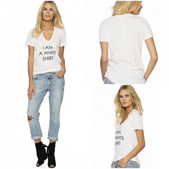 PEACE LOVE WORLD "I AM A WHITE SHIRT"