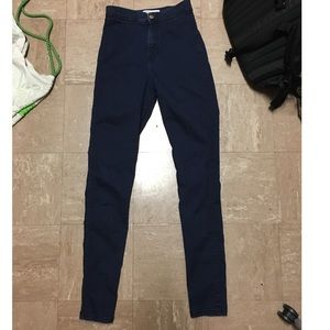 Dark wash high waisted jeans