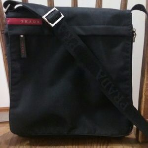 PRADA Men's nylon messenger bag