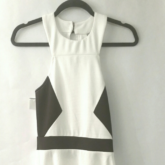 B&W Geometric Tennis Dress