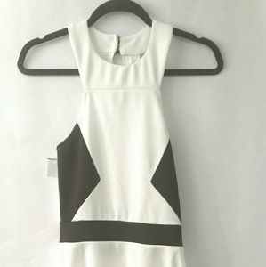 B&W Geometric Tennis Dress