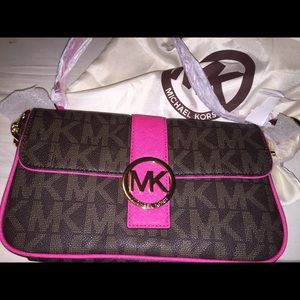 Michael Kors small snap top shoulder purse
