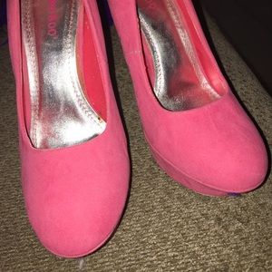 Suede Pink Heels size 7.5